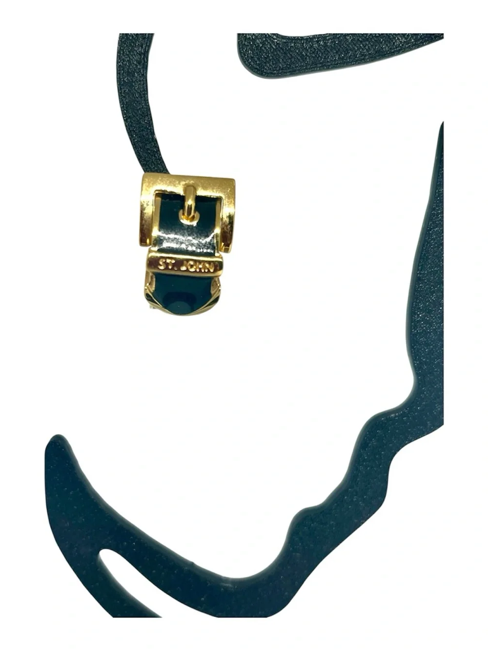 St. John Belt Buckle Clip On Earrings